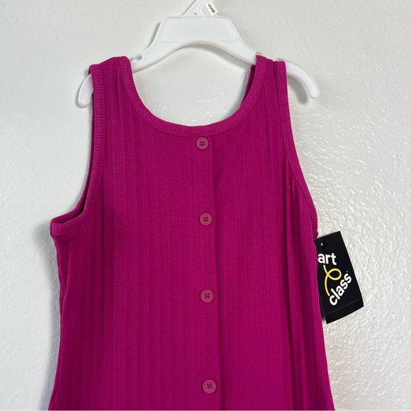 NWT Girls' Ribbed Tank Top Dress-Springtime Pink-S (6/6X)-art class - Picture 3 of 10